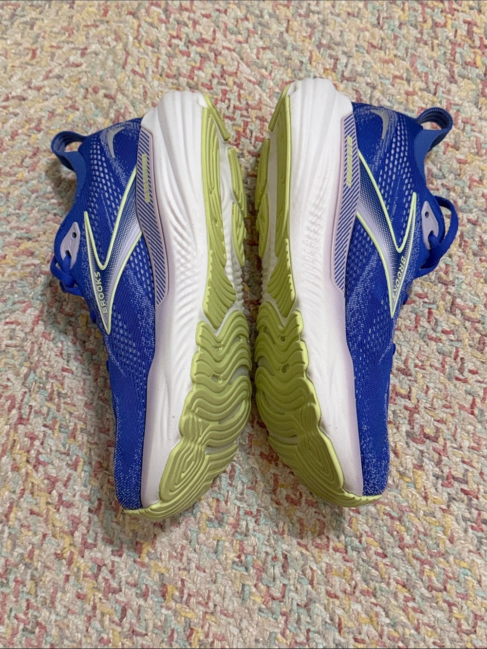 Brooks Women’s Glycerin GTS 22 Running Shoes in Royal Blue with Lime 🍋🟩 Green - Picture 2 of 15